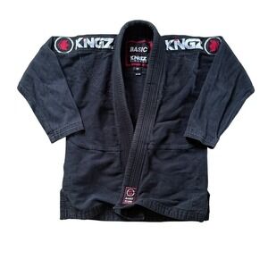 KINGZ Kimonos 2.0 Basics Jiu Jitsu Youth Gi Size M1 BJJ Judo Black MMA Top Only